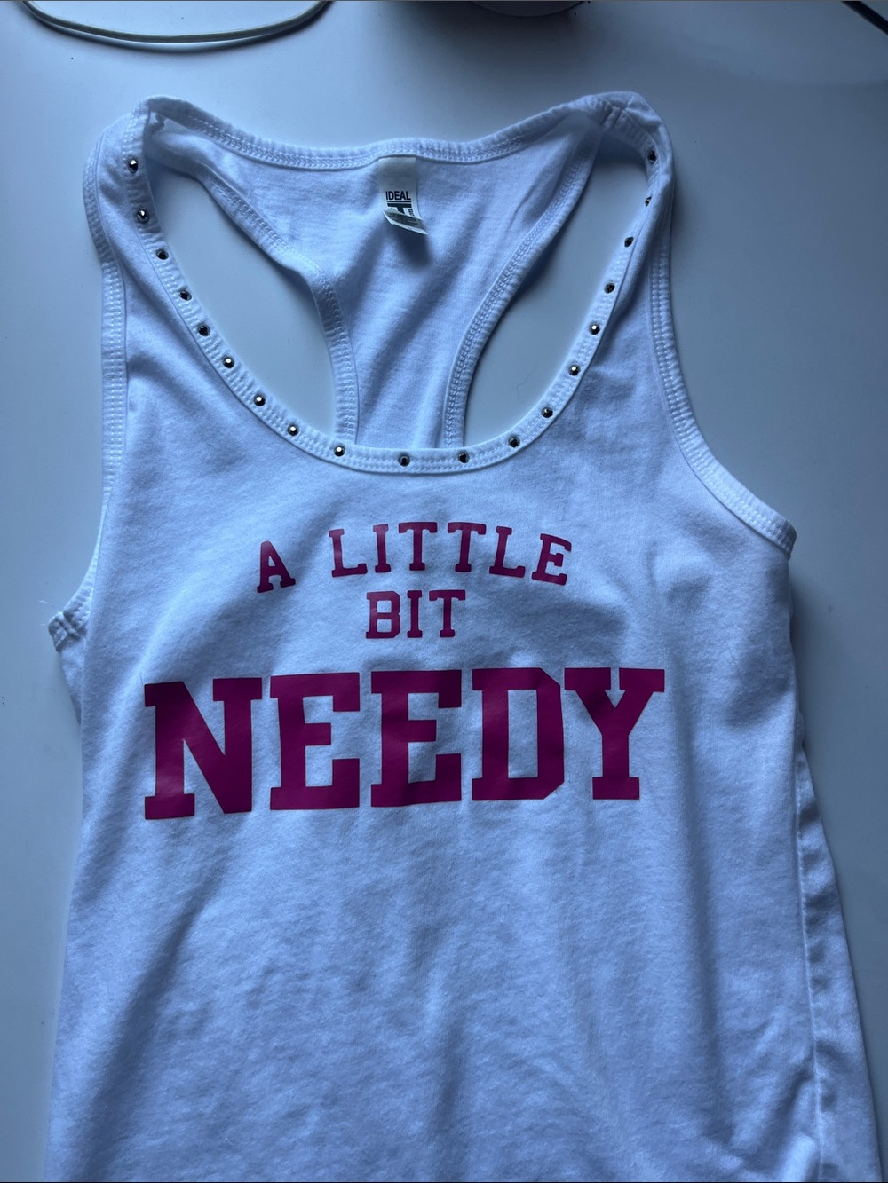 A Little Bit Needy White Tank Top, Ariana Grande as Regina George